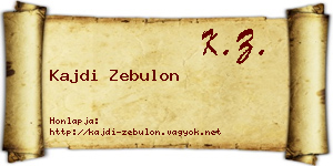 Kajdi Zebulon névjegykártya